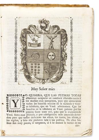 (MEXICAN IMPRINT--PUEBLA.) Jerónimo Cortés y Zedeño. Arte, vocabulario y confessionario en el idioma mexicano,
